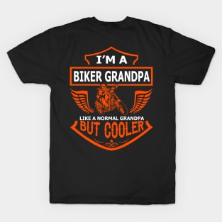 I'm A Biker Grandpa But Cooler Costume Gift T-Shirt